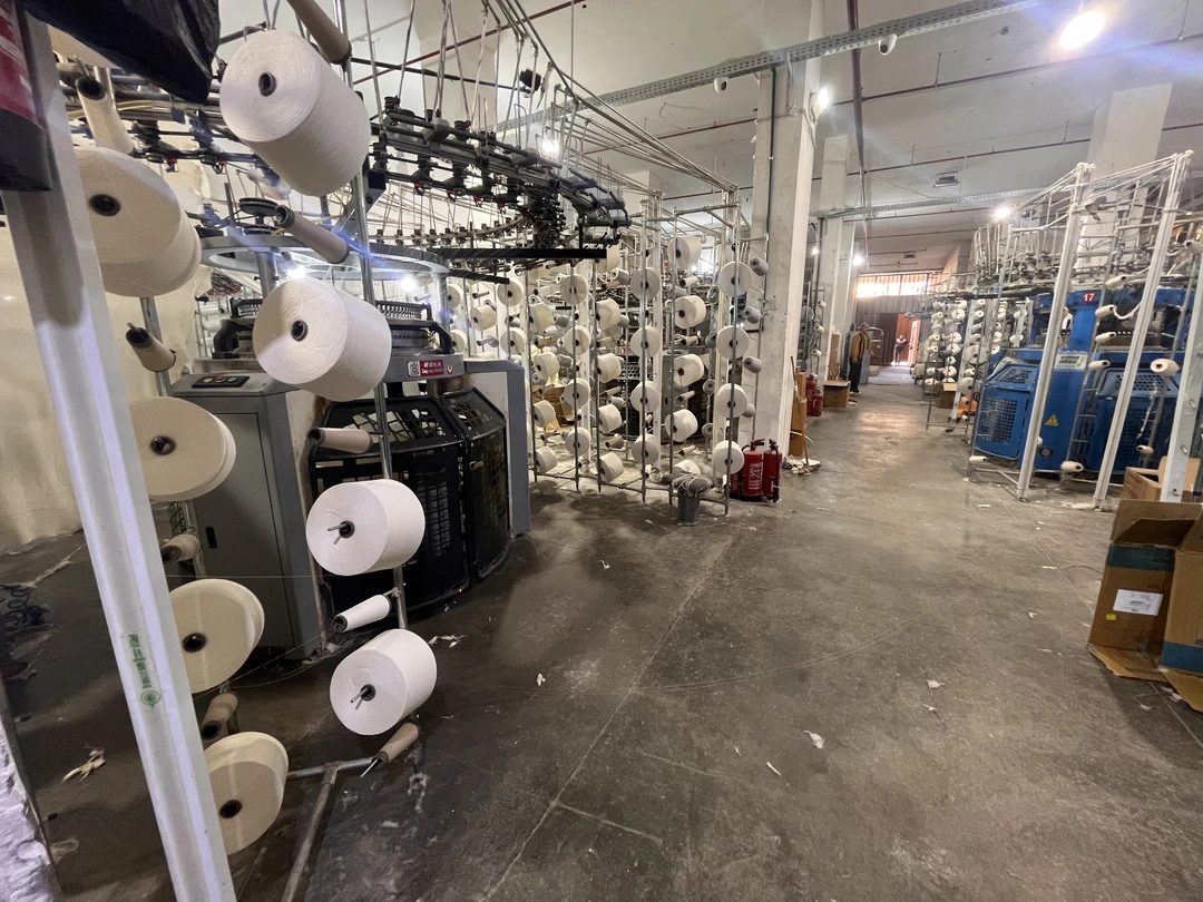 Advanced textile processing machinery on the production floor